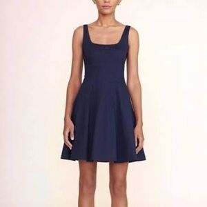 STAUD Navy Mini Wells Dress
